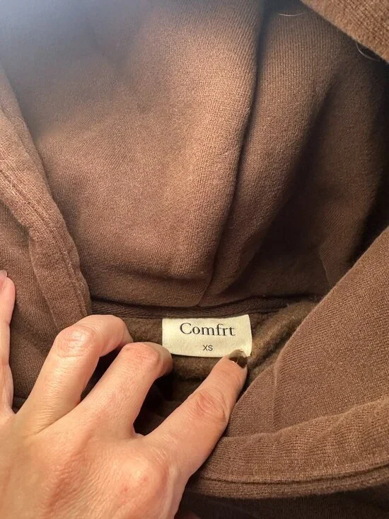 Comfrt hoodie chocolate brown XS - Picture 6 of 6